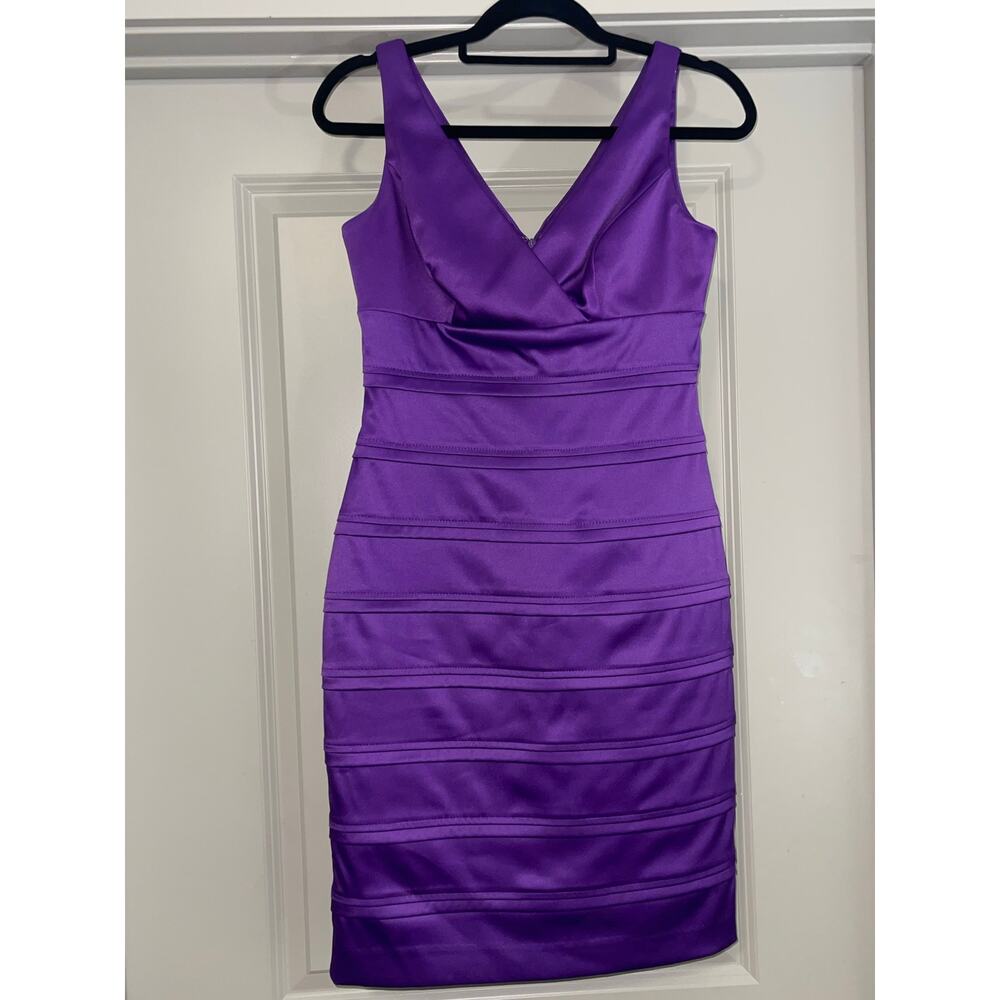 American Living Formal Cocktail Bodycon Dress Sleeveless Size 2 Purple